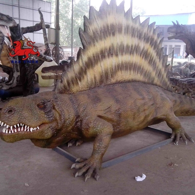 Сунпрооф реалистическая аниматронная статуя Диметродона динозавра 4м для тематического парка