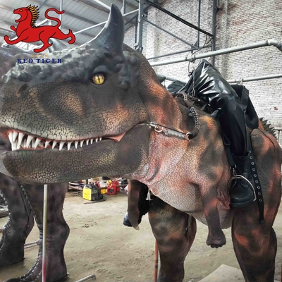 Lebensgroßes realistisches Dino-Kostüm, Carnotaurus-Dinosaurier-Kostüm für die Aufführung