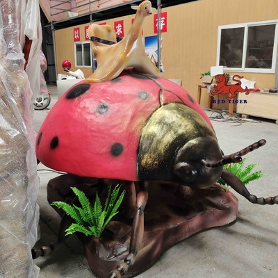 Theme Park สมจริง Animatronic Ladybug รุ่นสีธรรมชาติ