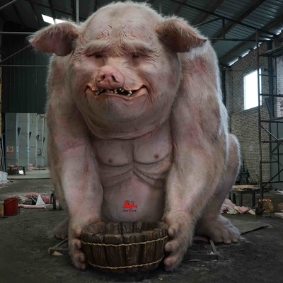 Kundenspezifische animatronische realistische Schweine im Erwachsenenalter für Einkaufszentren