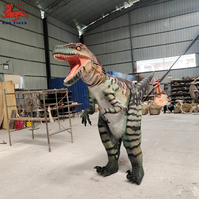Sahne Gösterisi İçin Yaşam Boyu Velociraptor Gerçekçi Dinozor Kostümü