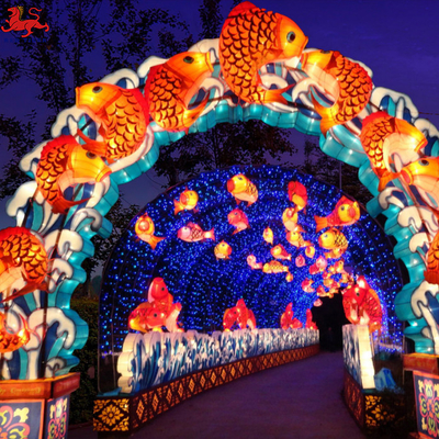 Linternas chinas personalizadas personalizadas con forma de linterna del festival chino del centro comercial