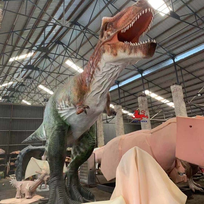 Dinossauro animatrônico realista de parque temático T Rex com personalização de movimento / som