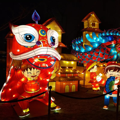 На открытом воздухе китайская форма размера фонарика 60км-30м дракона ориентированная на заказчика