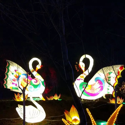 50cm-30mの中国の祝祭のランタン、ショーの絹の屋外のランタン