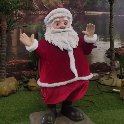 Wewnętrzny animowany ojciec bożego narodzenia rozmiar naturalnej dekoracji Święty Mikołaj Model