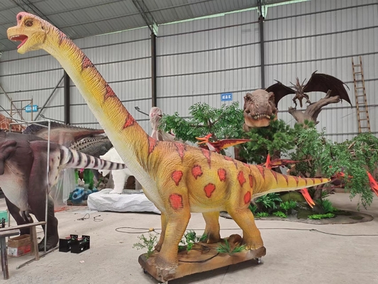 กลางแจ้ง Brachiosaurus Dinosaur Animated Animatronic ขนาดเต็ม