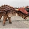 Natuurlijke kleur Realistisch dinosauruskostuum Handmatige bediening Ankylosaurus-kostuum
