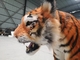Realistische kleur Animatronic Tiger Model weerbestendig volwassen leeftijd