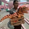 Boneka Tangan Dinosaurus Realistis Kustom, Taman Hiburan Boneka Tangan T Rex