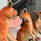 Kangourou réaliste d'animaux animatroniques de 1,8 m pour parc à thème