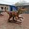 Raptor de dinossauro animatrônico realista de parque temático com personalização de movimento e som