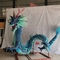 生きた健全で現実的なAnimatronic動物の中国の神話上創造物の緑ドラゴン