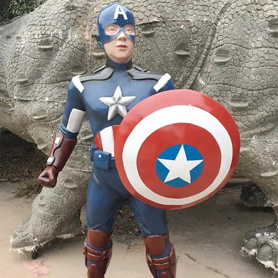 Resin Figure Marvel Statue Outdoor Captain America Sculpture