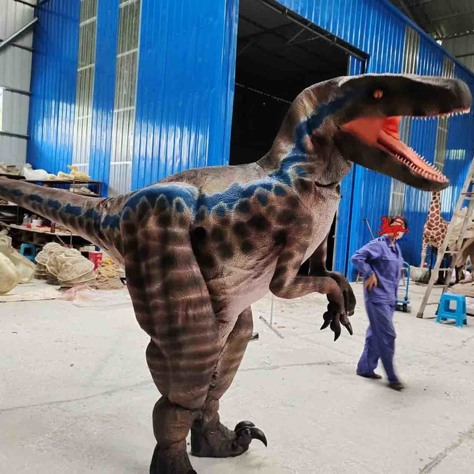 Handmade Realistic Dinosaur Costume Hidden Legs Lifelike Raptor Costume